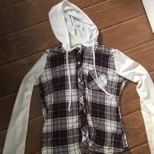 Thin plaid hoodie